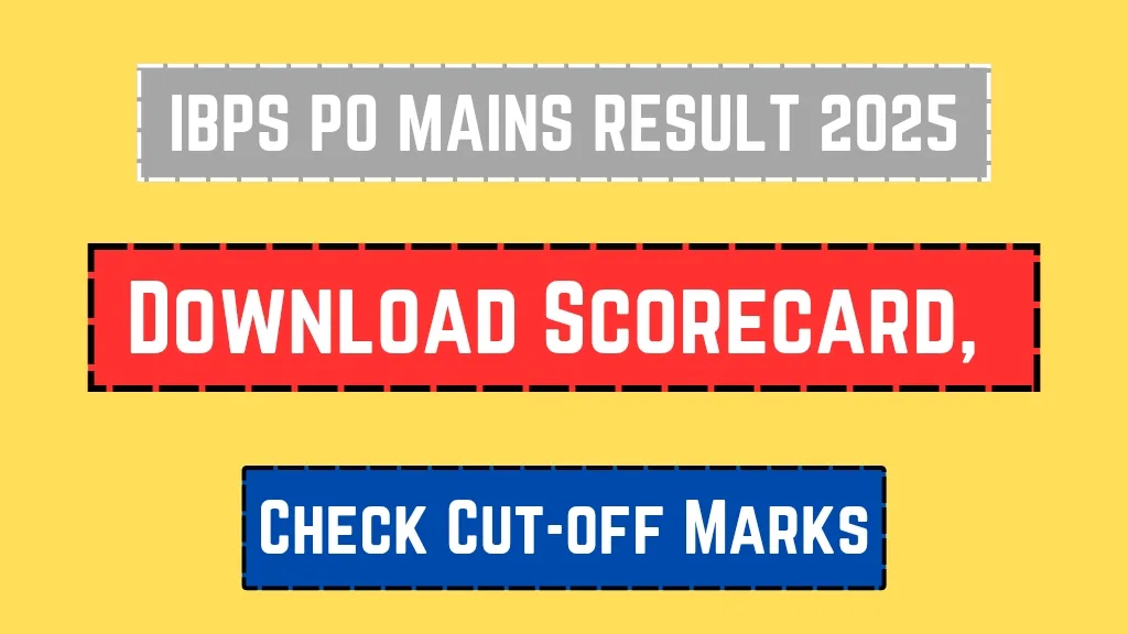 IBPS PO Mains Result 2025