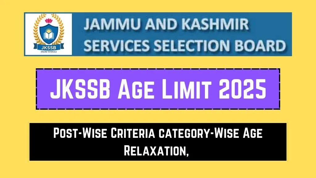 JKSSB Age Limit 2025