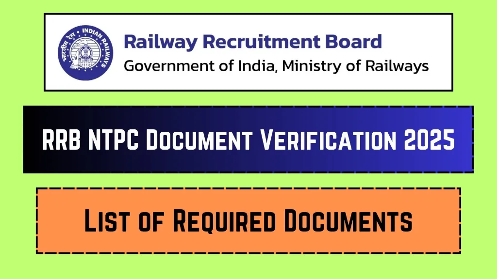RRB NTPC Document Verification 2025